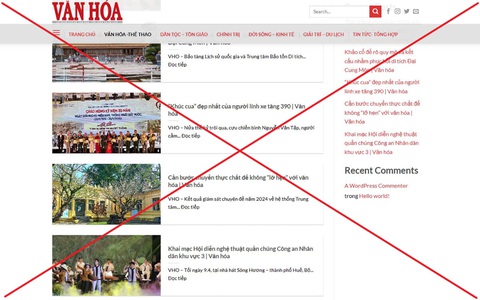 Đề nghị A05 Bộ Công an ngăn chặn trang web giả mạo báo Văn Hóa