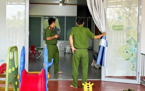 Trưa 12-4, công an làm việc tại nhóm trẻ tư thục sau vụ bạo hành