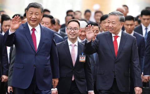 Tổng Bí thư Tô Lâm bước vào hội đàm với Tổng Bí thư, Chủ tịch Trung Quốc Tập Cận Bình