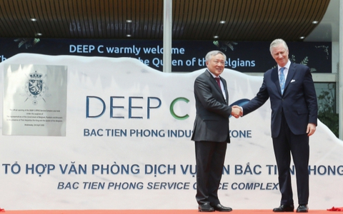Vua Bỉ dự khai trương tổ hợp văn phòng dịch vụ Khu công nghiệp Bắc Tiền Phong