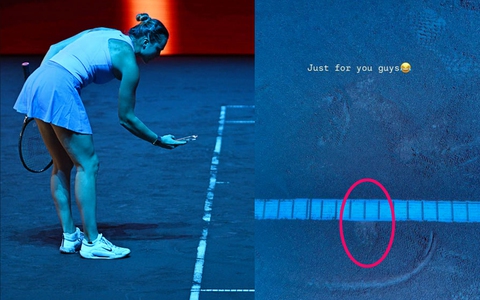 Aryna Sabalenka ‘gọi VAR’ bằng iPhone giữa sân đấu