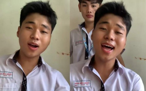 Nam sinh cover 'Chào em cô gái Lam Hồng' hay như nuốt đĩa