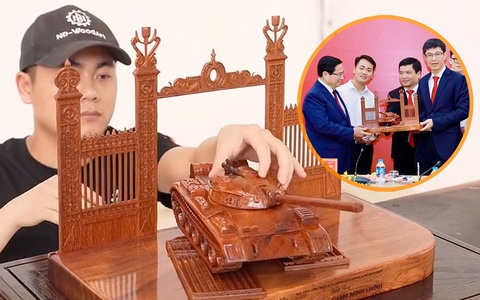 Ông bố 9X làm xe tăng gỗ tặng Thủ tướng, dùng AI hỗ trợ