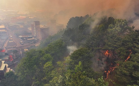 Hàn Quốc sơ tán 3.400 người do cháy rừng