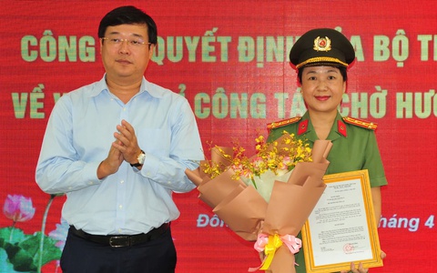 Đại tá Võ Thị Hoài Ngọc phụ trách Công an tỉnh Đồng Tháp