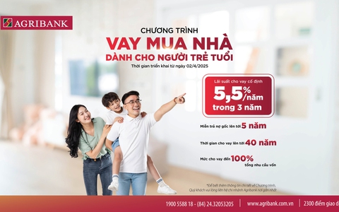 Agribank cho vay mua nhà trong 3 năm đầu lãi vay chỉ 5,5%/năm
