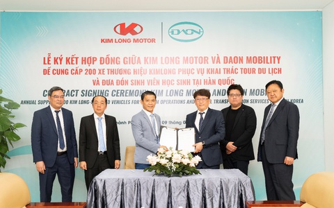 Xe buýt điện của Kim Long Motor sẽ đưa đón học sinh tại Hàn Quốc