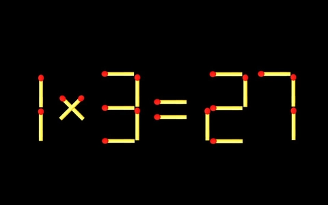 Thử tài IQ: Di chuyển một que diêm để 1x3=27 thành phép tính đúng