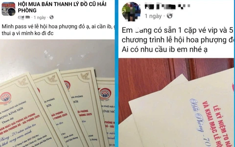 Vé mời lễ hội Hoa Phượng đỏ bán tràn lan trên mạng, giá lên tới 3 triệu đồng/cặp