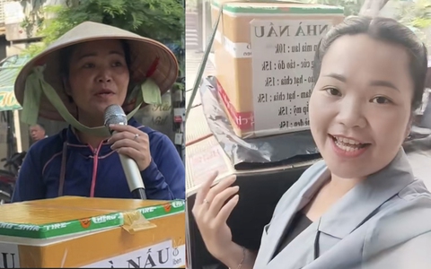 Cô gái bán hàng rong gây sốt khi 'tay trái chỉ trăng, tay phải thối tiền'