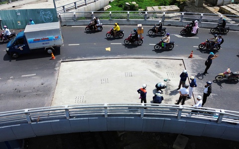 Vết sụt lún trên nút giao ngàn tỉ ở Nha Trang là do dầu mỡ