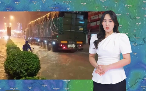 Thời tiết đêm 22 ngày 23-5: Bắc Bộ và Nam Bộ có mưa to, Trung Bộ nắng nóng gay gắt