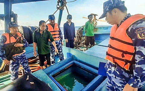 Vùng Cảnh sát biển 4 bắt 60.000 lít dầu DO lậu trên biển Tây Nam