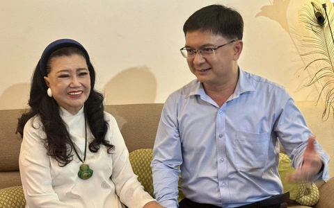 Ban Tuyên giáo Thành ủy TP.HCM thăm nghệ sĩ Kim Cương, Trần Xuân Tiến, Nguyễn Hữu Lộc