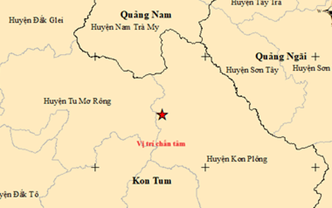 Quảng Nam và Kon Tum xảy ra liên tiếp 13 trận động đất