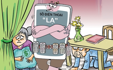 Ông bà chui gầm bàn vì điện thoại số lạ