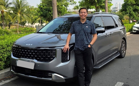 Mua Kia Carnival Hybrid dù đã có BMW, Mercedes, chủ xe đánh giá lái sướng, cách âm ngang X5