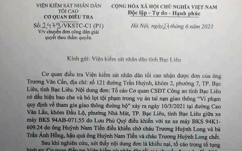 Vụ tai nạn giao thông ở Bạc Liêu: Những lần 'gõ cửa' Viện Kiểm sát nhân dân tối cao