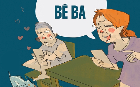 Bé ba thời công nghệ