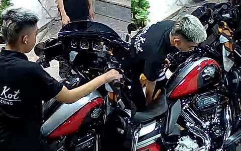 Thanh niên mất tiền triệu khi ngồi thử xe mô tô phân khối lớn
