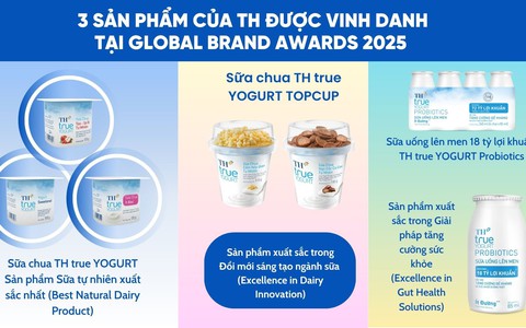 TH true YOGURT ghi dấu ấn mạnh mẽ tại Global Brand Awards 2025