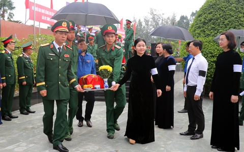 Truy điệu, an táng 89 hài cốt liệt sĩ về lòng đất mẹ