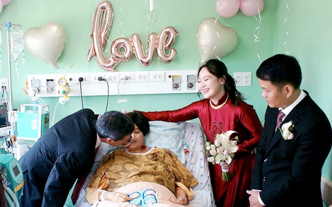 Đám cưới đặc biệt bên giường bệnh