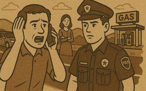 Cầu cứu cảnh sát vì đi 300km mới phát hiện bỏ quên vợ giữa đường