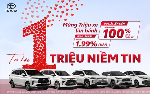 Doanh số tăng trưởng, Toyota duy trì ưu đãi lên đến 100% lệ phí trước bạ