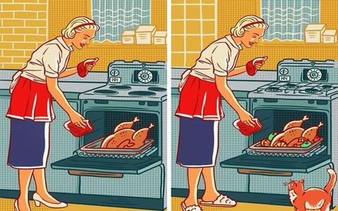 Người tinh tế mới tìm được 6 điểm khác biệt trong hai bức tranh