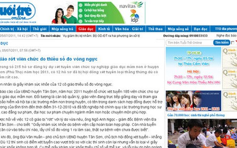 Số đo vòng ngực liên quan gì nghề giáo?