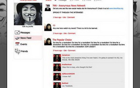 Nhóm Anonymous mở mạng xã hội riêng