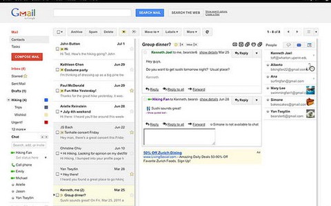Xem nhanh nội dung khi lướt Gmail