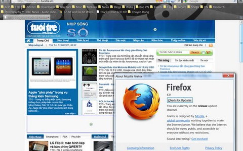Những điểm mới ở Firefox 6