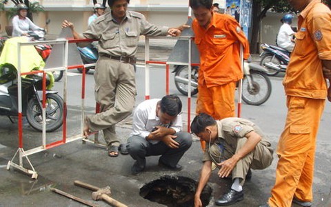 TP.HCM: "hố tử thần" lại xuất hiện