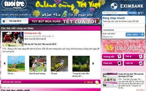 12 bài vào vòng xét giải cuộc thi tùy bút Tết của tôi