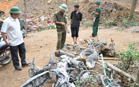 Sạt lở ở Thái Nguyên: tìm thấy ba xe máy