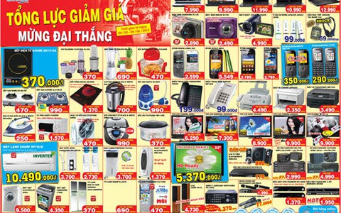 "Tổng lực giảm giá - mừng đại thắng"