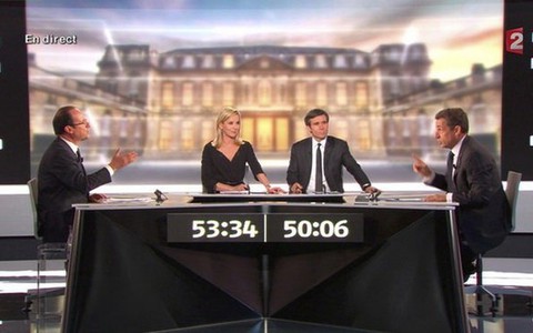 Sarkozy và Hollande chỉ trích nhau trên truyền hình