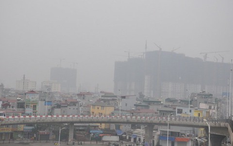 Sương mù bao phủ Hà Nội