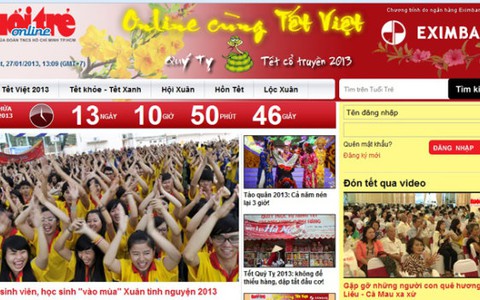 28-1, Online cùng Tết Việt năm thứ 10 vào Xuân Quý Tỵ 2013!