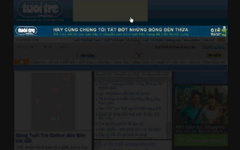 Tuổi Trẻ Online "tắt giao diện" hưởng ứng Giờ Trái đất