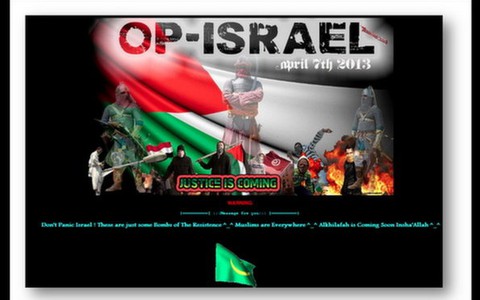 Anonymous "ném bom rải thảm" hàng loạt website Israel