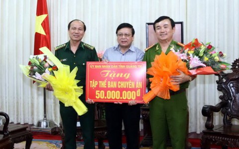 Vụ sát hại 5 người tìm trầm: Quảng Trị thưởng ban chuyên án 50 triệu đồng