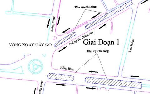 Phân luồng giao thông xây cầu vượt vòng xoay Cây Gõ