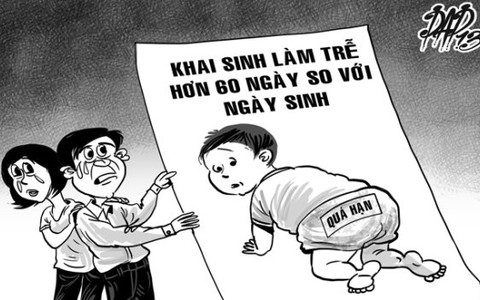 Khai sinh không nên ghi "quá hạn"