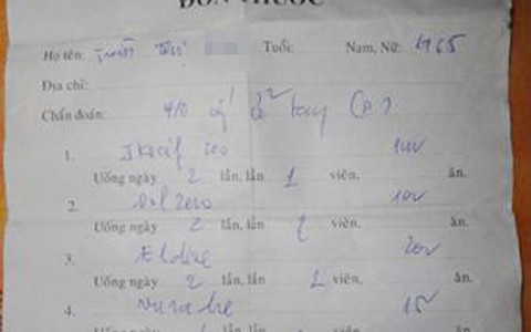 Chạy 10 nhà thuốc vì chữ bác sĩ