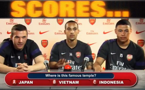 Các ngôi sao đội Arsenal thi tìm hiểu văn hóa Việt