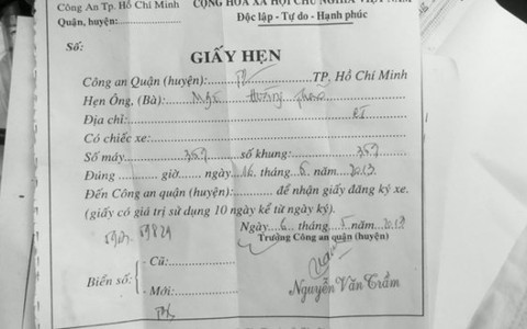 Bị phạt vì công an chậm trả hồ sơ