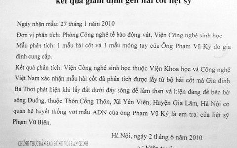 ADN và nhịp cầu đoàn tụ Kỳ 2: Anh nằm dưới cát sông
